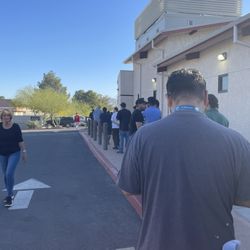 Department of Motor Vehicles - The line 45 minutes before the DMV opens