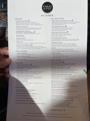 Menu photo 1 Barley & Salt North Conway, NH Menu photo 1 Barley & Salt North Conway, NH