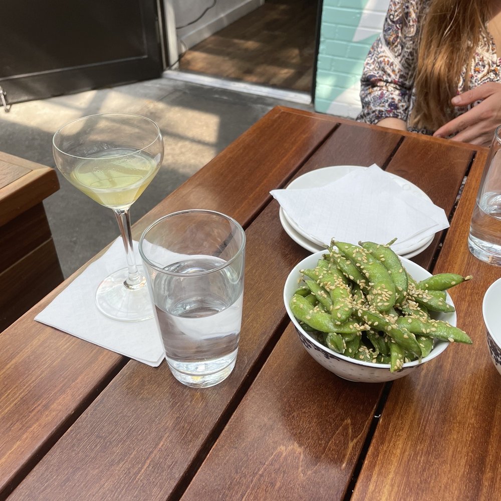 Lulu Bar - Edamame; Cocktail was Booch Bun - Desserts Near Me - Calgary, Alberta Lulu Bar - Edamame; Cocktail was Booch Bun - Desserts Near Me - Calgary, Alberta