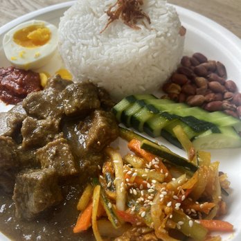 Sago - Nasi Lemak with Beef Rendang (GF) - Malaysian Near Me - Cincinnati, Ohio