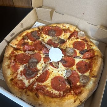 Nonno Crupi's Pizza - Small Pizza with Pepperoni and Italian Sausage ($11.00 + $1.25 per topping) - Pizza Near Me - Whitchurch-Stouffville, Ontario Nonno Crupi's Pizza - Small Pizza with Pepperoni and Italian Sausage ($11.00 + $1.25 per topping) - Pizza Near Me - Whitchurch-Stouffville, Ontario