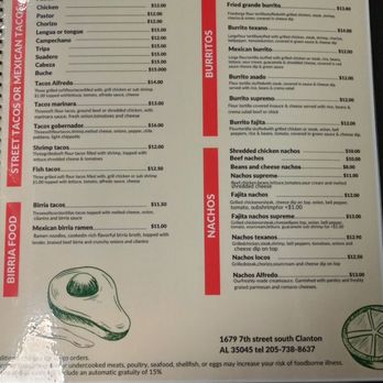 Street Tacos Italian Bistro - Menu - Mexican Near Me - Clanton, Alabama Street Tacos Italian Bistro - Menu - Mexican Near Me - Clanton, Alabama