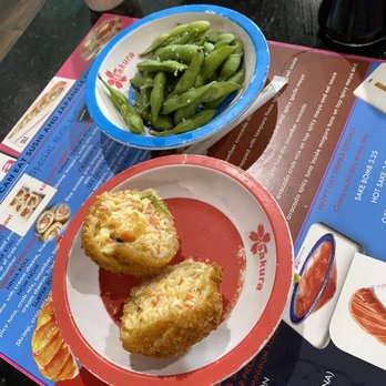 Sakura - Crab ball and edamame - Sushi Bars Near Me - San Marcos, Texas Sakura - Crab ball and edamame - Sushi Bars Near Me - San Marcos, Texas