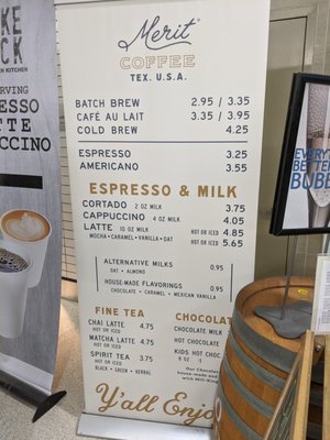 Menu photo 6 Merit Coffee - SAT Airport San Antonio, TX