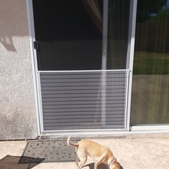 SOS Mobile Screens - Outside view with the little dog that put her head through screen. - Windows Installation Near Me SOS Mobile Screens - Outside view with the little dog that put her head through screen. - Windows Installation Near Me