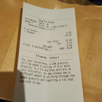 Saltine - 20% tips? - Southern Near Me - Jackson, Mississippi Saltine - 20% tips? - Southern Near Me - Jackson, Mississippi