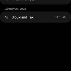 Action Taxi & Limo - Screenshot of recent calls(no missed calls)