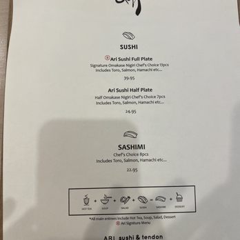 Ari Sushi - Menu - Sushi Bars Near Me - Dublin, California