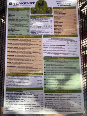 Menu photo 3 Paradise Cafe Crested Butte, CO