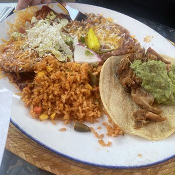 Fiesta de Reyes - Enchilada and pork taco plate with rice and beans average price 22.00 - Shopping Centers Near Me - San Diego, California Fiesta de Reyes - Enchilada and pork taco plate with rice and beans average price 22.00 - Shopping Centers Near Me - San Diego, California