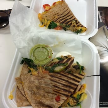 Lemoni Cafe - Delivery deliciousness. Veggie quesadilla - Breakfast & Brunch Near Me - Miami, Florida
