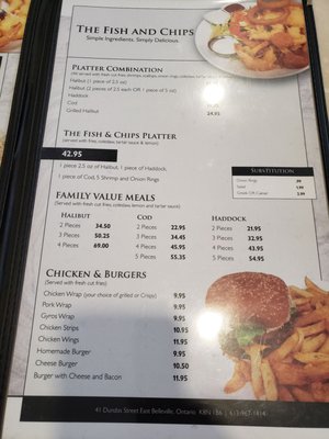Menu photo 1 The Fish and Chips Belleville, ON Menu photo 1 The Fish and Chips Belleville, ON