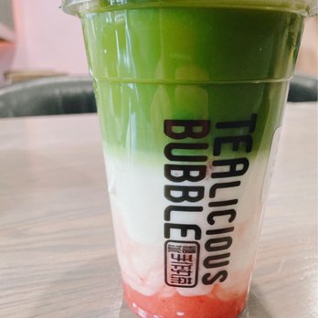 Tealicious Bubble - Japanese Matcha Strawberry Latte - Bubble Tea Near Me - Evanston, Illinois