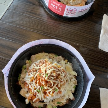 Pepper Lunch - top: salmon pepper rice bottom: kimchi chicken with cheese pepper rice - Japanese Near Me - Alhambra, California