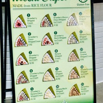 Matcha Ren - Mochi crepes menu (Jul 2024) - Ice Cream & Frozen Yogurt Near Me - Costa Mesa, California