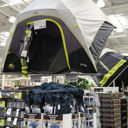Tents on display