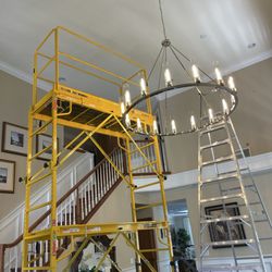 Simply Electric - Finished Assembled And Installed Chandelier