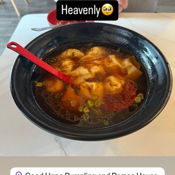 Good Hope Dumpling & Ramen House - Good hope wonton soup in spicy broth (12pcs) - Asian Fusion Near Me - Norwalk, Connecticut Good Hope Dumpling & Ramen House - Good hope wonton soup in spicy broth (12pcs) - Asian Fusion Near Me - Norwalk, Connecticut