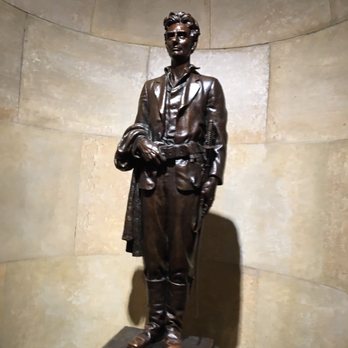 Lincoln Tomb - A small statue of Lincoln inside the tomb - Landmarks & Historical Buildings Near Me - Springfield, Illinois