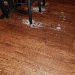 China Buffet - The wood floors are nasty white with stains. I was too afraid to go to washroom. Chicken wings old.