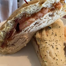 Culture club panini with a red pepper Mayo on the side (not pictured). Very good, LOVE the bread.