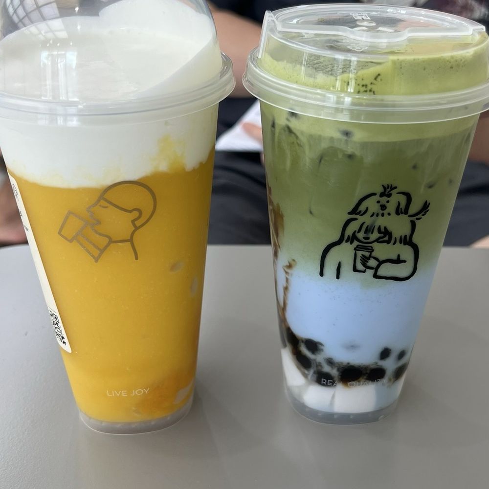 HeyTea - this one is from Rockville cloud mango and coconut matcha bobo - Bubble Tea Near Me - Tysons, Virginia HeyTea - this one is from Rockville cloud mango and coconut matcha bobo - Bubble Tea Near Me - Tysons, Virginia