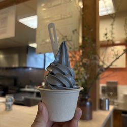 Black sesame buffalo milk soft serve