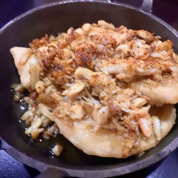 Hops at the Paddock - Fried Pirogies with brown butter and crab meat. - New American Near Me - Allentown, Pennsylvania