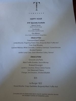 Menu photo 1 Townsend East Passyunk Philadelphia, PA Menu photo 1 Townsend East Passyunk Philadelphia, PA