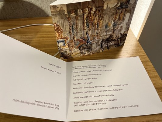 Menu photo 6 La Pergola Rome, RM Menu photo 6 La Pergola Rome, RM