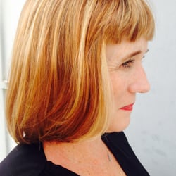 Blonde highlights, with strawberry base color.