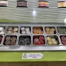 Menchie's Frozen Yogurt - Toppings now in little containers cause