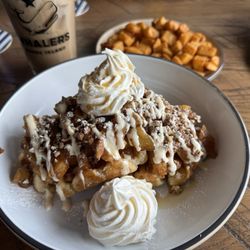 Birch & Bay Roofdeck Coastal Kitchen - Belgian Apple Waffle with walnuts