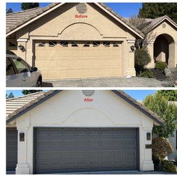 before and after images of the front of the house before and after images of the front of the house