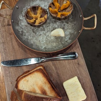 L'Oursin - Uni with toast - French Near Me - Seattle, Washington