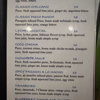 Tito's Ceviche & Pisco - Drinking menu! - Peruvian Near Me - New Orleans, Louisiana Tito's Ceviche & Pisco - Drinking menu! - Peruvian Near Me - New Orleans, Louisiana