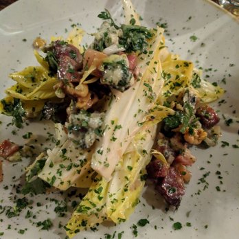 FlintCreek Cattle - Endive salad with thick bacon chunks - perfect combination. - New American Near Me - Seattle, Washington
