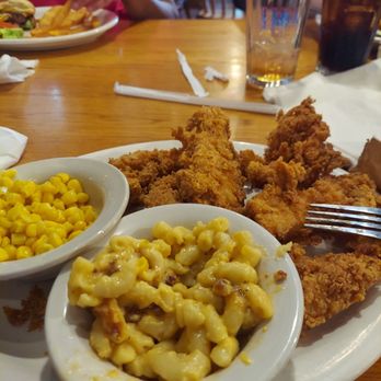 Cracker Barrel Old Country Store - Fried chicken tenders, corn & Mac & cheese. - American Near Me - Richmond, Virginia Cracker Barrel Old Country Store - Fried chicken tenders, corn & Mac & cheese. - American Near Me - Richmond, Virginia