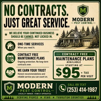 Modern Pest Control - Pest Control Near Me - Puyallup, Washington Modern Pest Control - Pest Control Near Me - Puyallup, Washington