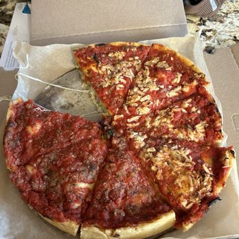 Nancy's Pizza - This is a delicious stuffed pizza... We had sausage and broccoli in half with fresh garlic - Pizza Near Me - Niles, Illinois Nancy's Pizza - This is a delicious stuffed pizza... We had sausage and broccoli in half with fresh garlic - Pizza Near Me - Niles, Illinois