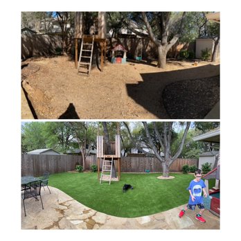 Amazing Turf & Lawn - Before and After - Artificial Turf Near Me - San Antonio, Texas