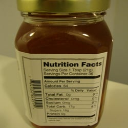 Bee Squared - Bee Squared (Nutrition Facts) Label