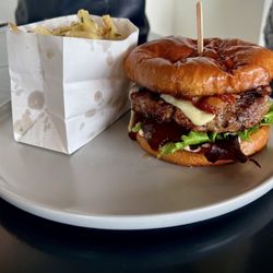 Burger from the menu