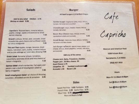 Menu photo 1 Café Capricho Sacramento, CA