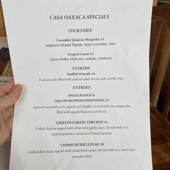 Casa Oaxaca - Menu specials 3/1/24 - Mexican Near Me - Bethel, Connecticut Casa Oaxaca - Menu specials 3/1/24 - Mexican Near Me - Bethel, Connecticut