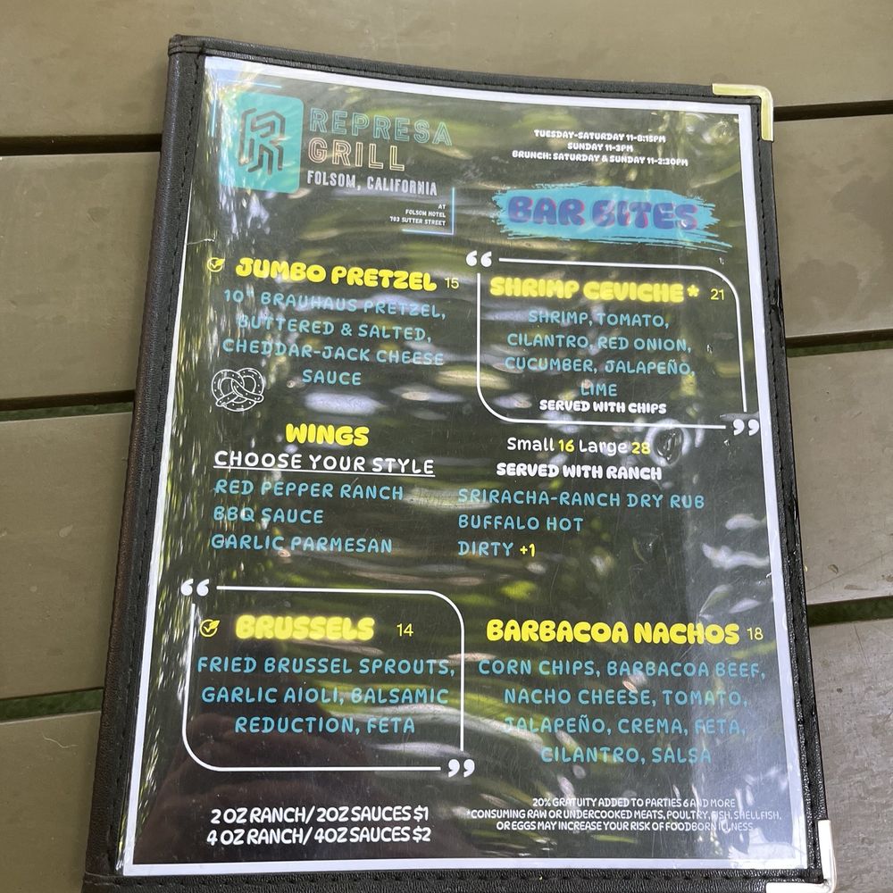 Represa Grill by Chef William Hartzell - Menu - Burgers Near Me - Folsom, California Represa Grill by Chef William Hartzell - Menu - Burgers Near Me - Folsom, California