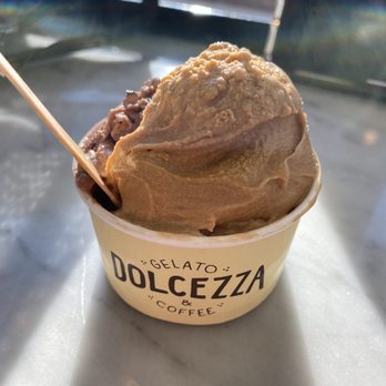 Dolcezza - Swiss chocolate & salted caramel gelato - Gelato Near Me - Fairfax, Virginia