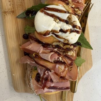 Toastique - Summer special: Peach & Prosciutto Toast! - Juice Bars & Smoothies Near Me - Alexandria, Virginia