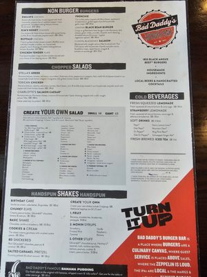 Menu photo 4 Bad Daddy's Burger Bar Columbia, SC