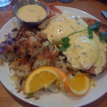 Plums Cafe - eggs benedict - Breakfast & Brunch Near Me - Costa Mesa, California